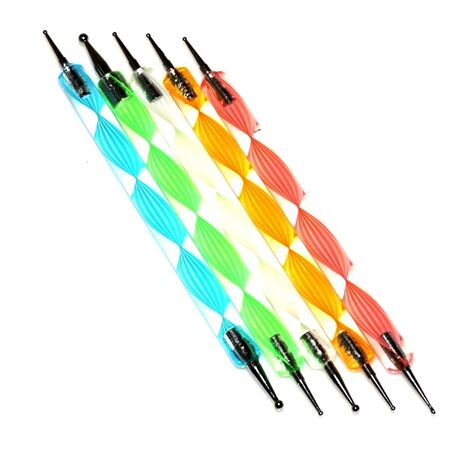 Nail art tool, 2 side tool, 5pc. set